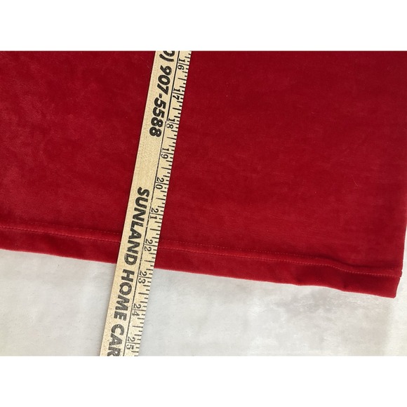 Vintage‎ Velour 90's Solid Red Mock Neck Short Sleeve T-shirt Blouse Medium - Picture 5 of 7